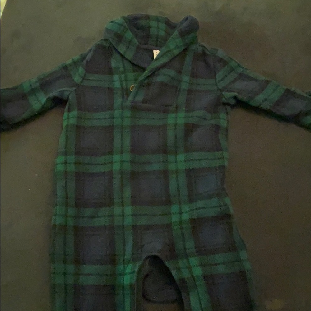 Janie + Jack Blackwatch Plaid Footless 1 Piece